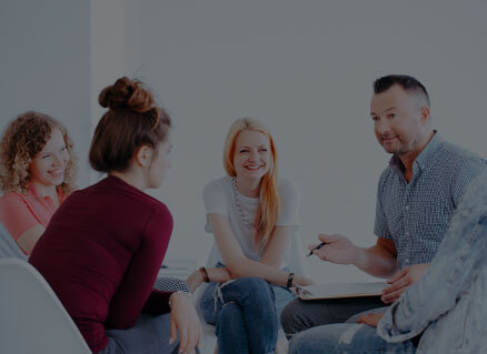 Studenten im Gespräch